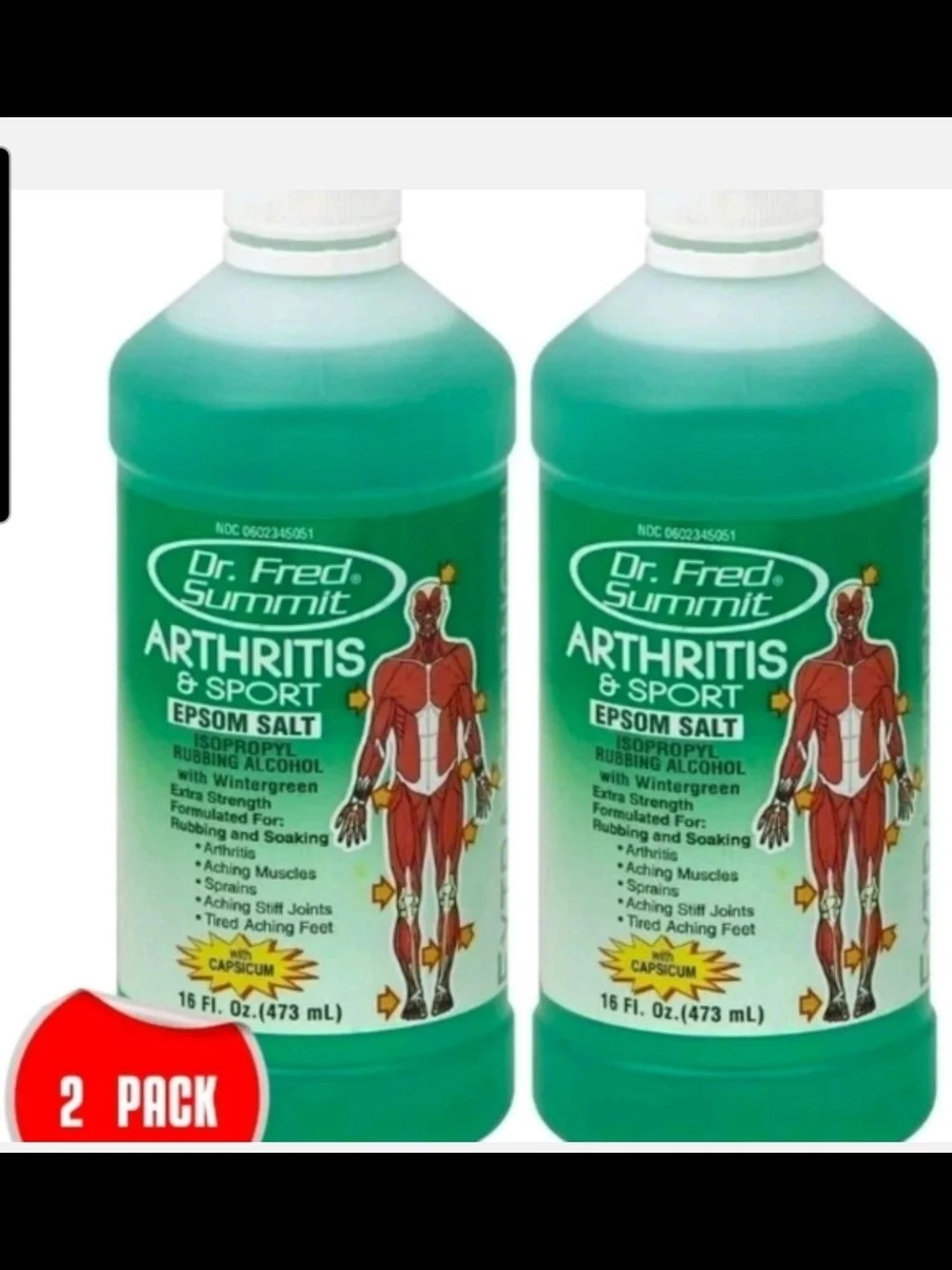Arthritis & Sport Epsom Salt Soak - Green (2 Pack)